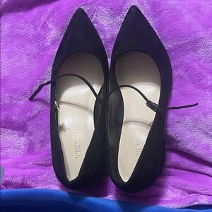 Nine West Black Pointed Flats